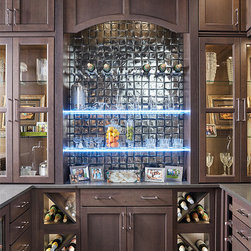 Wellborn Cabinet's Decorative Glass Doors and RGB Glass Shelving - Products