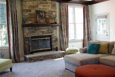 Transitional home design photo in New York