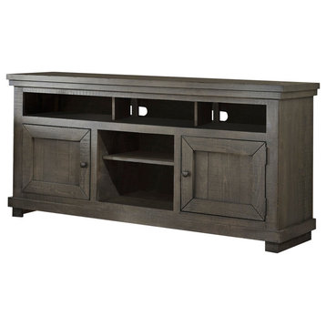 Willow Entertainment 64" Console, Distressed Dark Gray