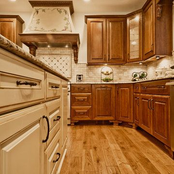Indianapolis Tuscan Themed Kitchen and First Floor Remodel