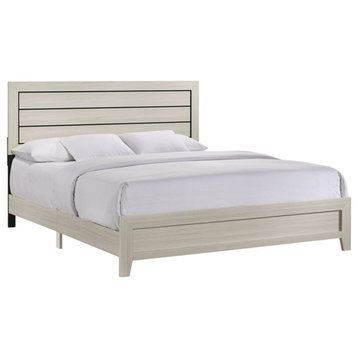 Picket House Furnishings Poppy King Panel Bed in Gray