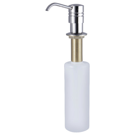 Kingston Brass Straight Nozzle Metal Soap Dispenser, Polished Nickel