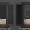 Linen Avenue Custom Cordless Cassette 1% Solar Roller Shade, 33Wx78H Black