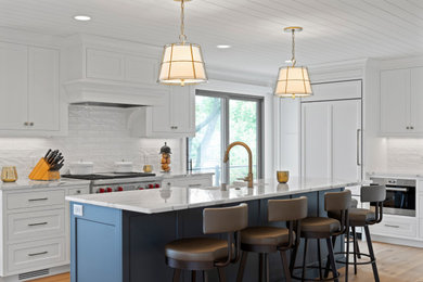 Example of a beach style kitchen design in Minneapolis