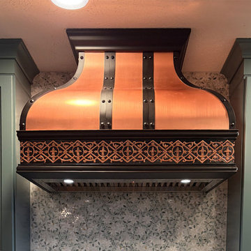 Warm Copper Accents Elevating a Classic-Inspired Virginia Kitchen