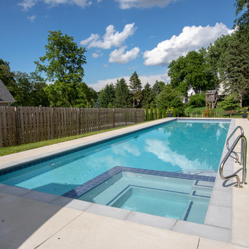 Barrington, IL Lap Pool with Interior Hot Tub