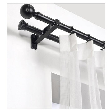 QYR92 1-1/8" New Style Crystal Ball Finial Aluminum Alloy Single Double Curtain