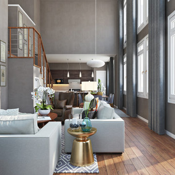 Kitchen and Living Room Combined