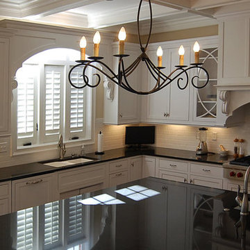 Interior shutters with 3 1/4" louvers