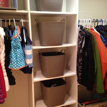 Winter storage/craft center (hall closet)