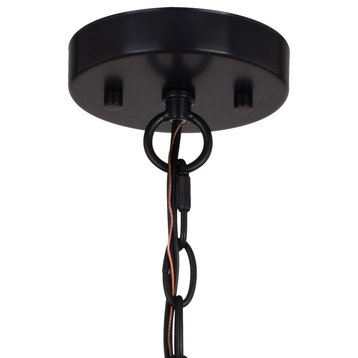 Burien 18" 4 Light Pendant Black and Washed Ash