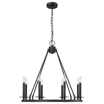 Florence 8-Light Chandelier in Matte Black