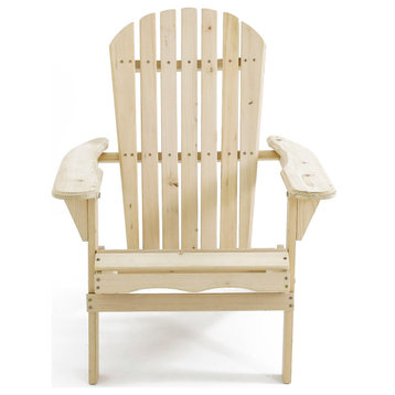 Hemlock Unfinished Fir Wood Adirondack Chair