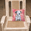 Dalmatian Puppy Love Fabric Decorative Pillow