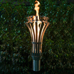 Aura Stainless Steel Tiki Torch Kit - Outdoor Torches