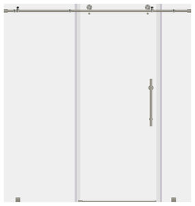 Glass Shower Door, Brushed Nickel, 68-72"x76