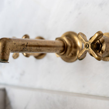 Tres Chic Powder Room Renovation - Great Neck, NY