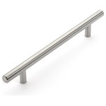 Dynasty Hardware - European Style Satin Nickel Bar Pulls, 8-3/4" Bar Pull - European style bar pulls add a sophisticated modern look to any kitchen. Choose from many sizes to fit your needs.