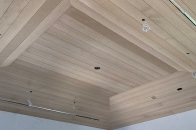 Custom Designed Hardwood Slat Ceiling
