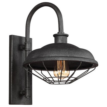 Murray Feiss Lennex WB1828SGM 1 Light Outdoor Wall Lantern in Slate Grey Metal