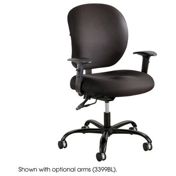 Safco Alday 24/7 Armless Task Office Chair in Black