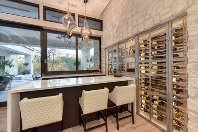 Design ideas for a wine cellar in Dallas.