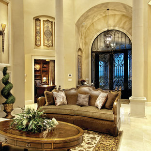 Inspiration for a mediterranean living room in Miami.