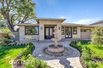 Large arts and crafts exterior home photo in San Francisco
