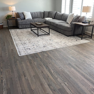 Greige Red Oak Wood Floor