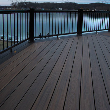 Panoramic Lake Home Deck at Gun Lake