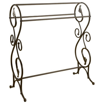 Theresa Antique-Style Towel Rack, Pewter
