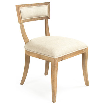 Carvell Side Chair, Natural Cream Linen
