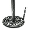 Cast Iron Seashell Paper Towel Holder, Antique Silver, 16"