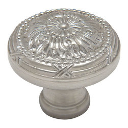 Cosmas - Cabinet Round Knob, 1-1/4" Diameter, Set of 25, Satin Nickel - Cabinet And Drawer Knobs