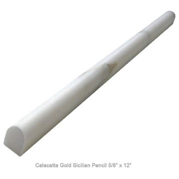 Calacatta Gold Honed Sicilian 5/8"x12"x 3/4" Pencil Liner