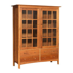 Modern Shaker China Cabinet-Bookcase - China Cabinets And Hutches