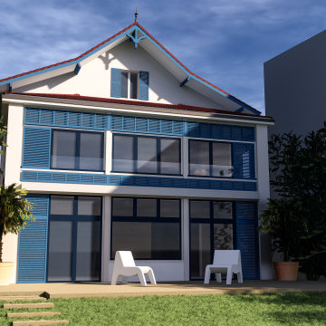 Façade avec vue mer sur le Bassin d'Arcachon