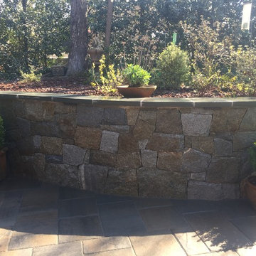 Dunwoody small backyard with Outdoor Fireplace