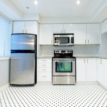 Black/White Hex Tile Kitchen and Bathrooms