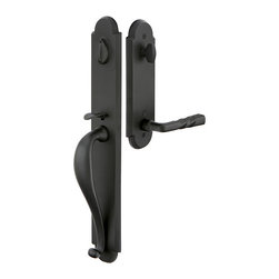 Emtek 451332 Greeley Sandcast Bronze Tubular Entry Set - Products