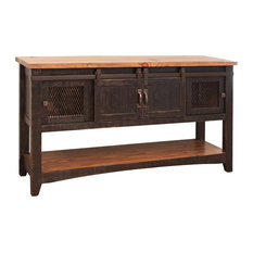 Anton Distressed Sofa Table , Black