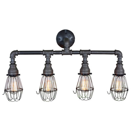 Retro Bathroom Vanity Iron 4- Light