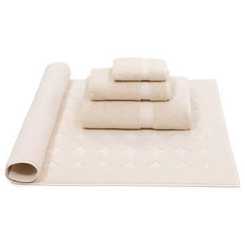 Linum Home Textiles Sinemis Terry 4-Piece Towel Set, Beige