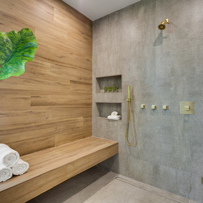 Trendy home design photo in Miami