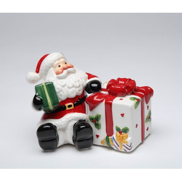 Santa With Gift Box Salt and Pepper Shaker