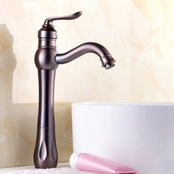 Antique Oil Rubbed Bronze Bathroom Sink Faucet (High version) ORB109H - Bathroom Sink Faucets