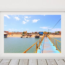 Wooden pier in the sea, Galinhos - RN, Brazil. Downloadable Instant Dig