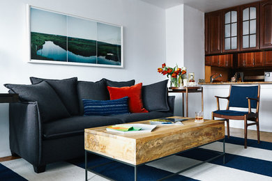 Living room - 1960s living room idea in New York