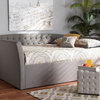 Delora Light Grey Fabric Upholstered Full Size Daybed