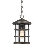 Quoizel - Quoizel CSE1910PN Crusade 1 Light Outdoor Lantern - Palladian Bronze - Inspired by Craftsman design, the Crusade Outdoor Series is clean and classic. Encased in the crisscrossed bands, the clear seedy glass emits plenty of light. The fixture body is created using a composite material suitable for extreme temperatures and is resistant to fading. It is a wonderful addition to the Coastal Armour Collection. Available in Mystic Black and Palladian Bronze finishes. (Please note that the vintage bulbs are not included but are available for purchase.)